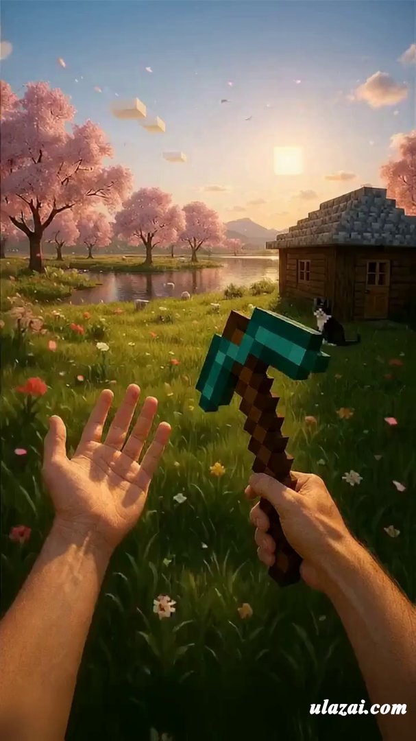 "First-person point of view on a sunny spring afte...
