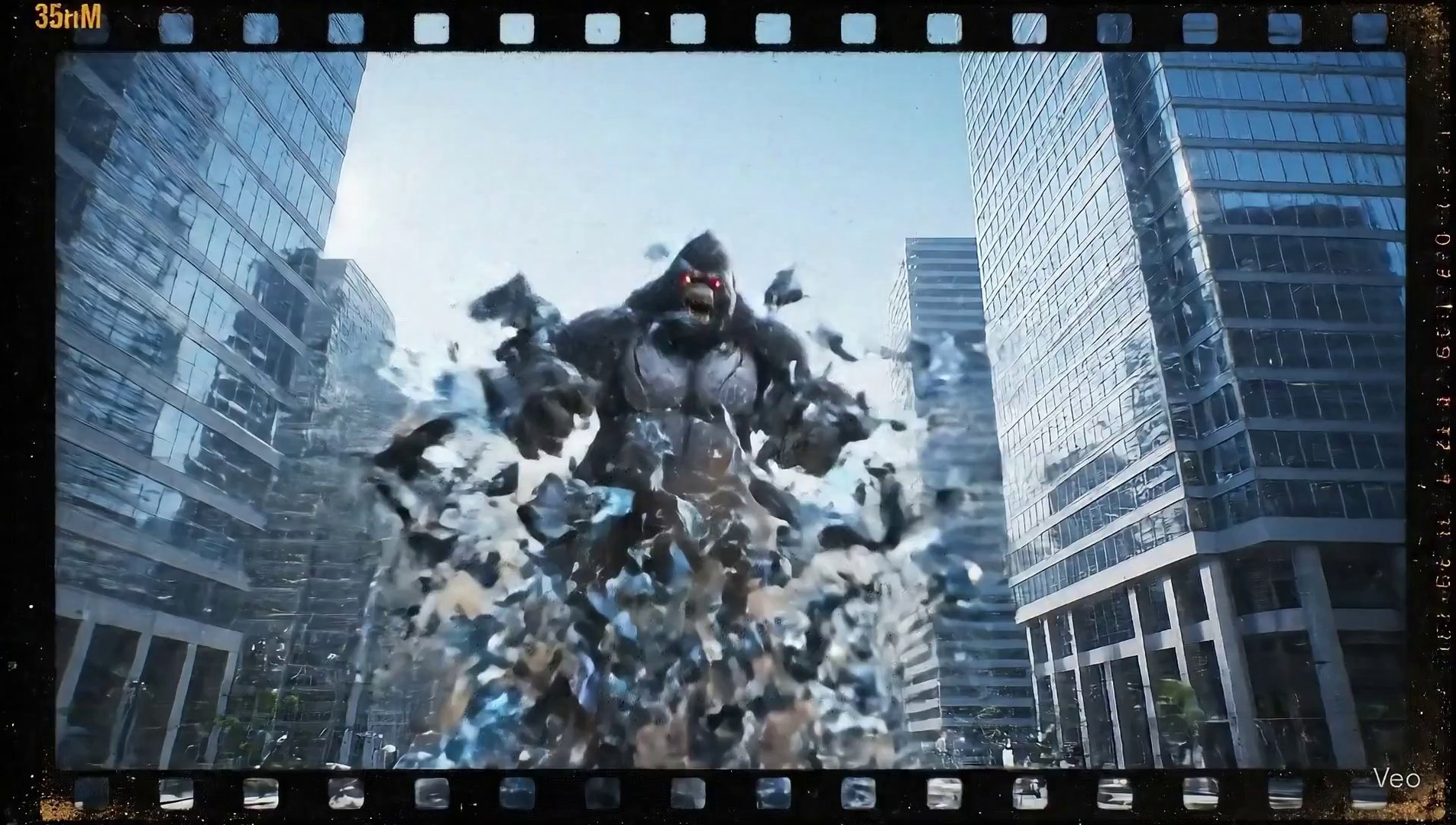 Kaiju Rising: Epic Cinematic Monster Battle - Veo 3 AI video prompt thumbnail