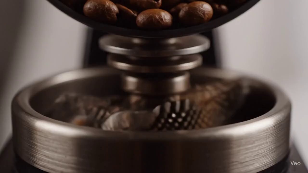 Shattering Coffee Beans: Macro Slow-Motion Grind