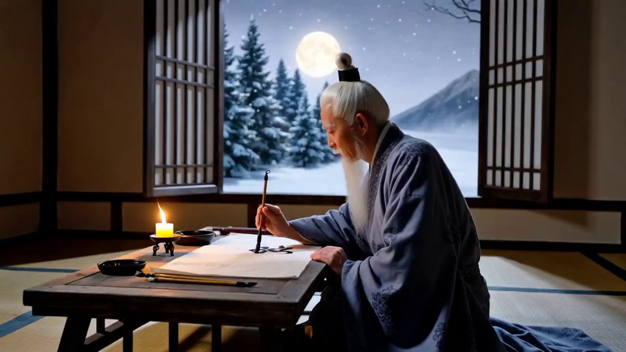 Ancient Calligraphy: Candlelit Hermitage Artistry