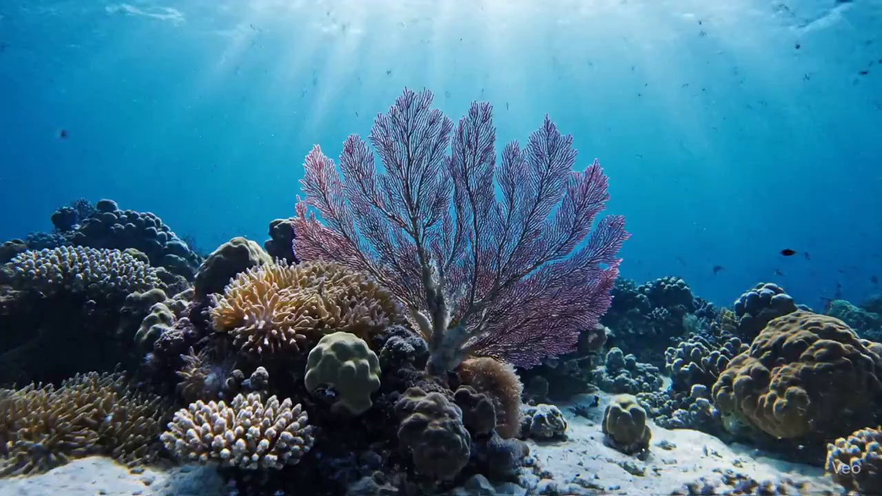 Vibrant Coral Reef: Underwater Light & Life