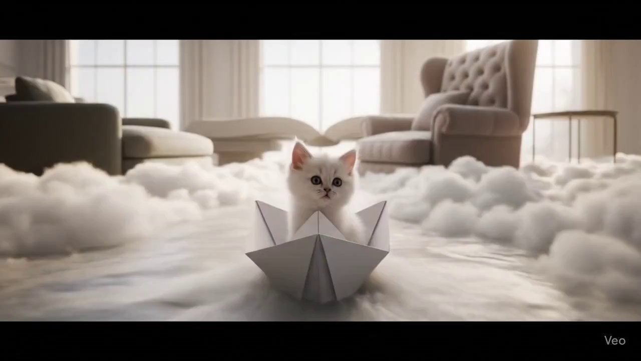 Dreamy Kitten's Cloud Voyage in Soft Furniture Land