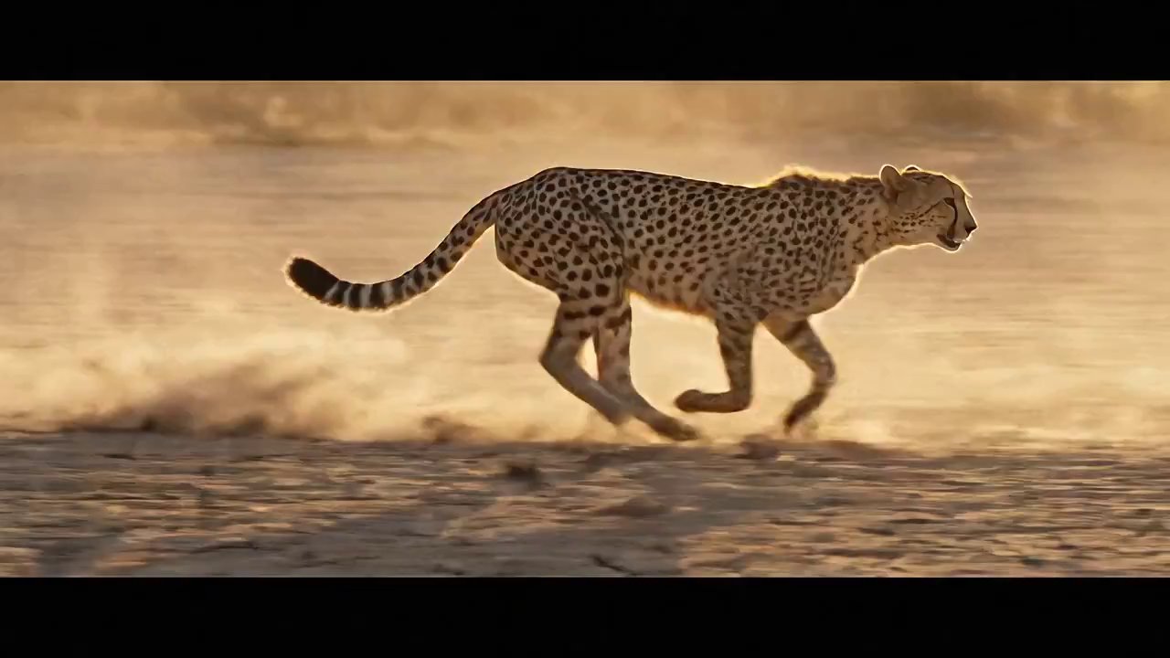 Cheetah's Explosive Kalahari Sprint in Slow Motion