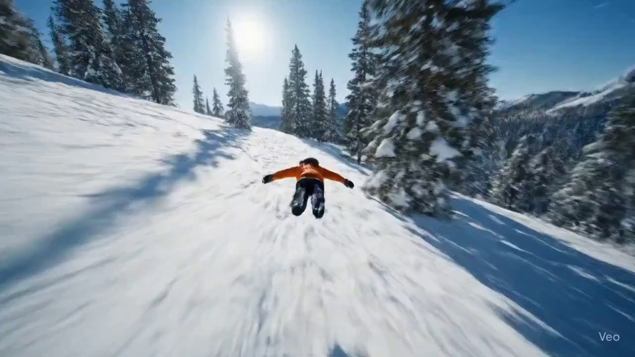 Adrenaline Aerial Snowboard Chase