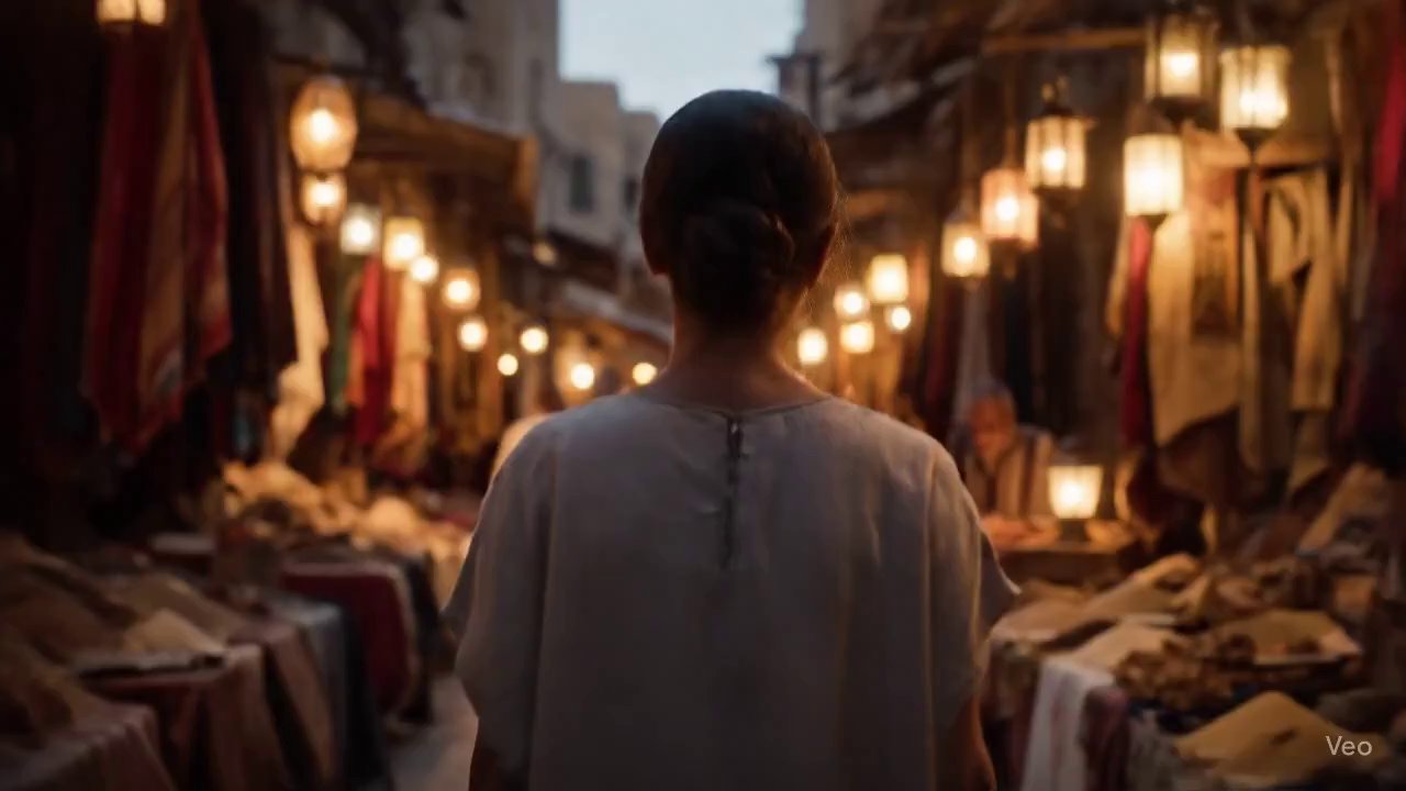 Tunisian Souk: Dusk's Warm Cinematic Glow