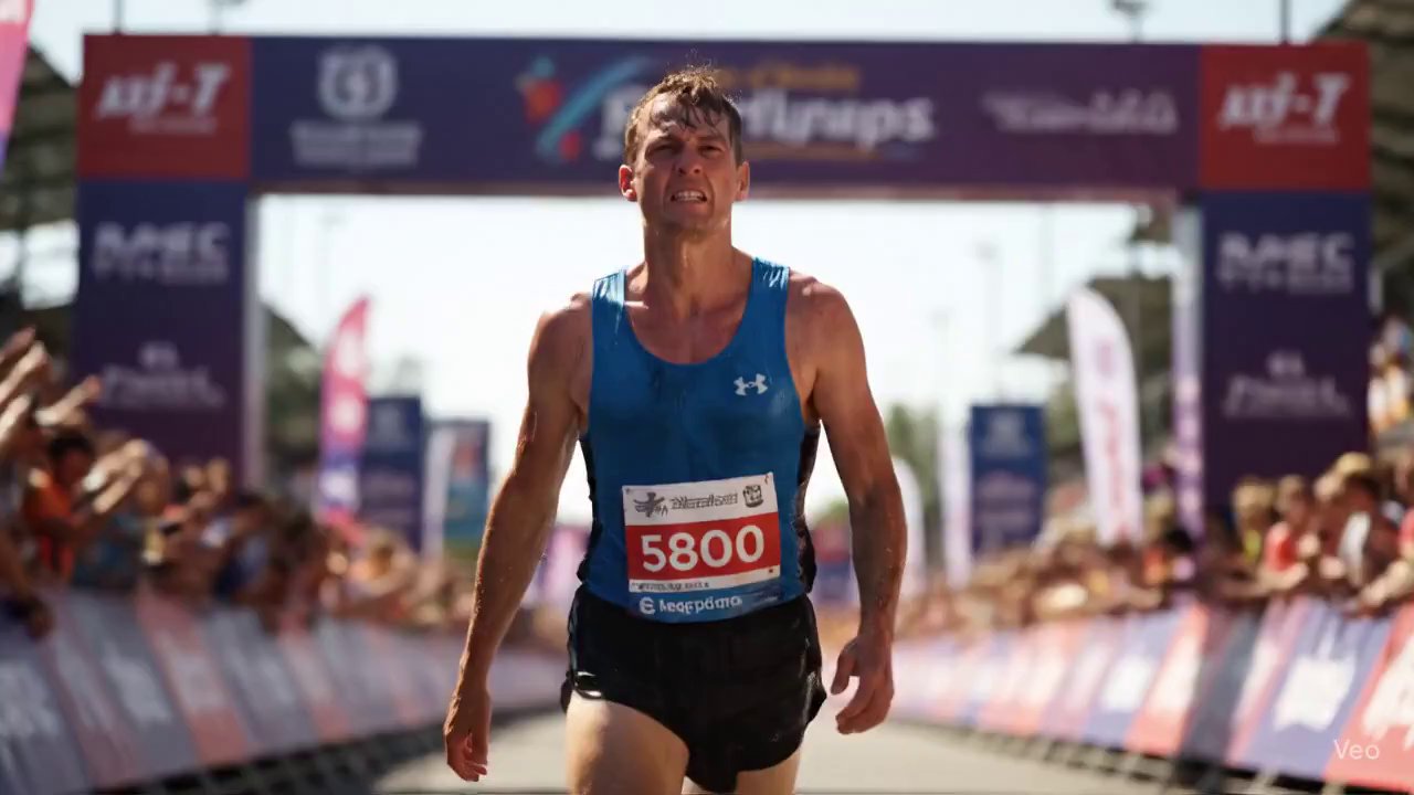 Marathon Runner's Epic Collapse: Finish Line Drama