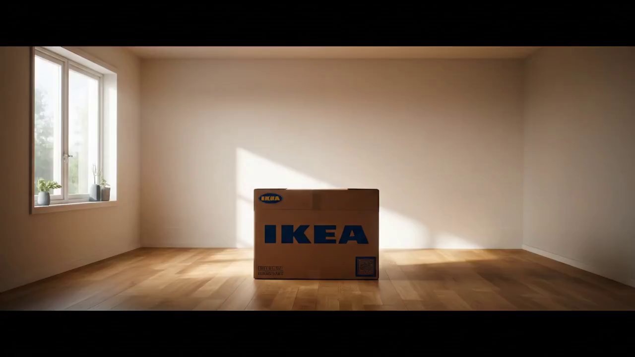 A sealed IKEA box trembles - Veo 3 AI video prompt thumbnail
