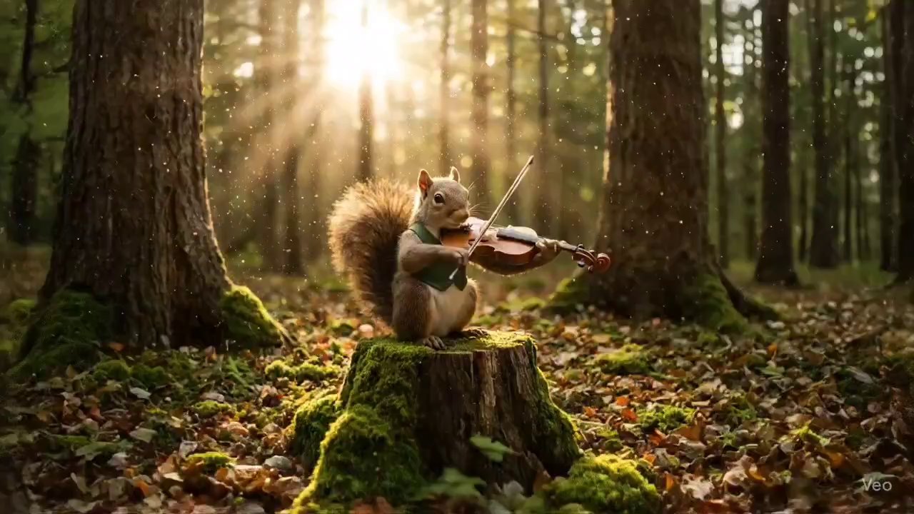 Enchanted Forest Floor: Sun-Dappled Woodland Tapestry - Veo 3 AI video prompt thumbnail