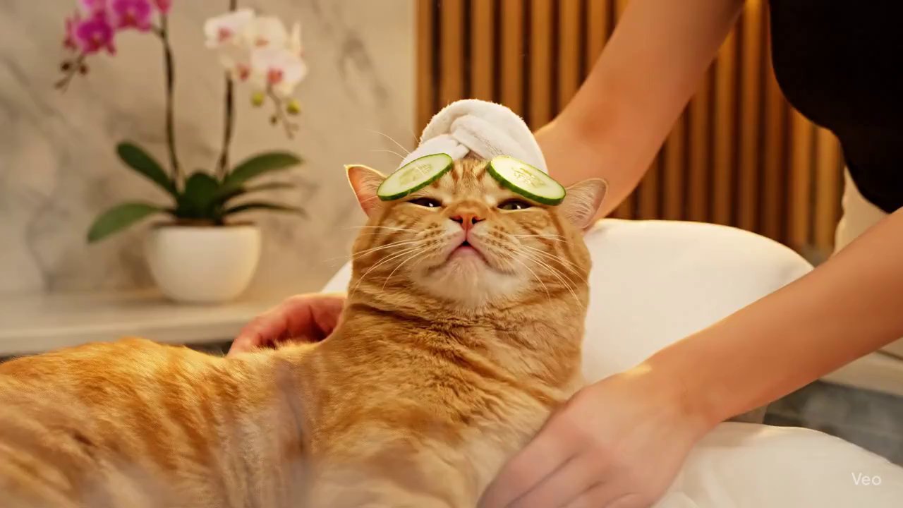 Pampered Cat Spa Day Relaxation