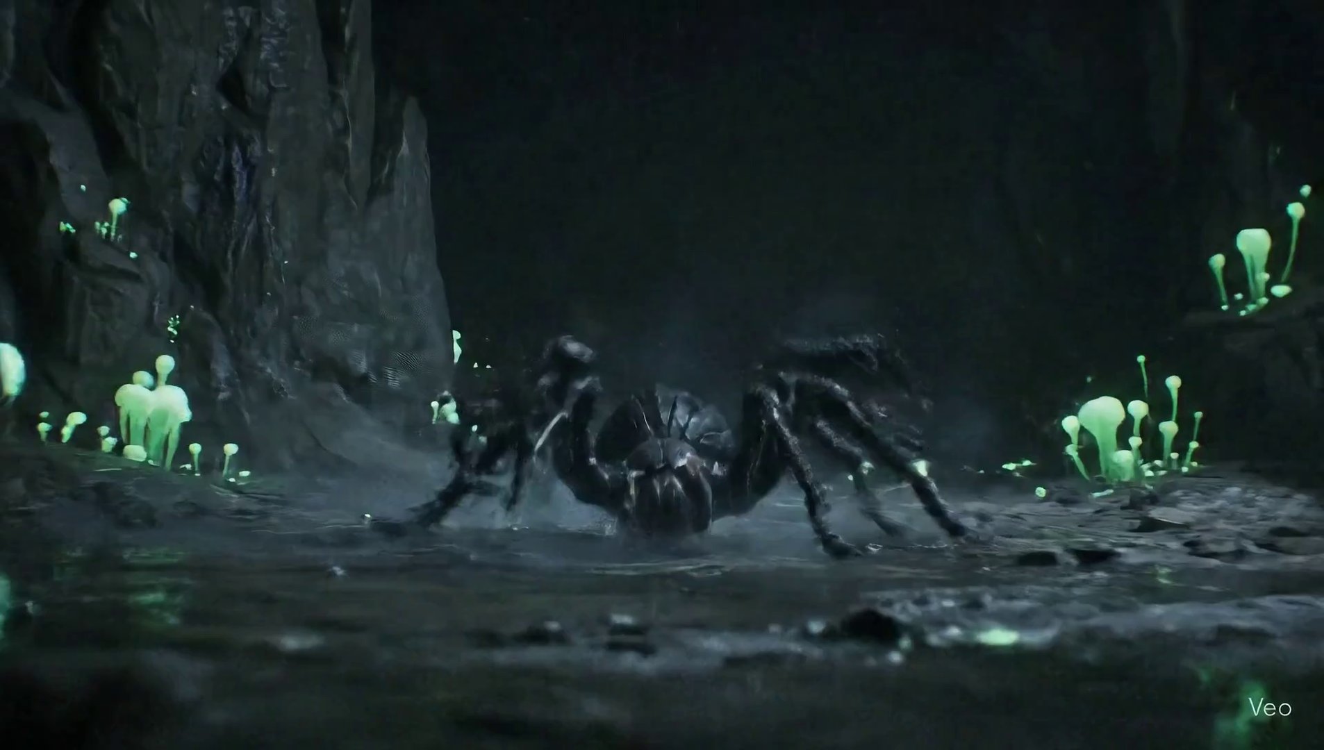 Grotesque Spider Hybrid Transformation - Veo 3 AI video prompt thumbnail
