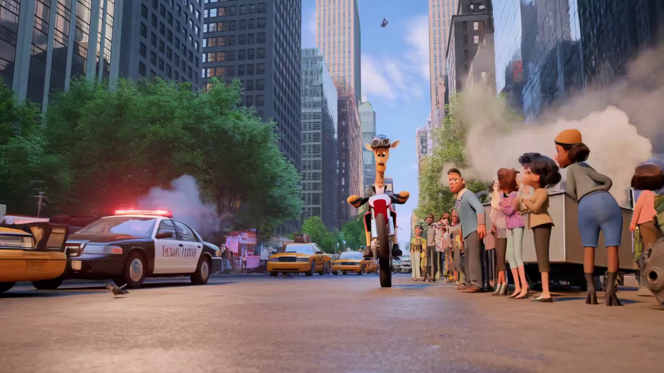 Giraffe Dirt Bike Stunt in NYC