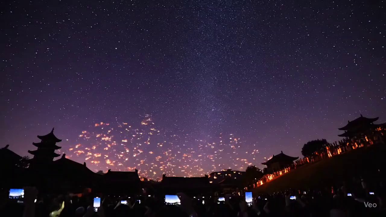 Majestic Dragon Drone Light Show in Night Sky - Veo 3 AI video prompt thumbnail