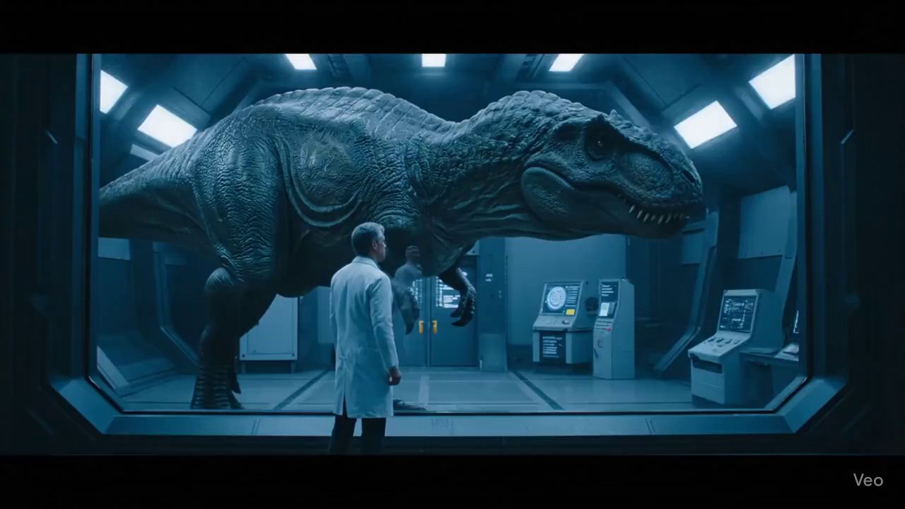Colossal Dinosaur Containment: A Tense Sci-Fi Observation