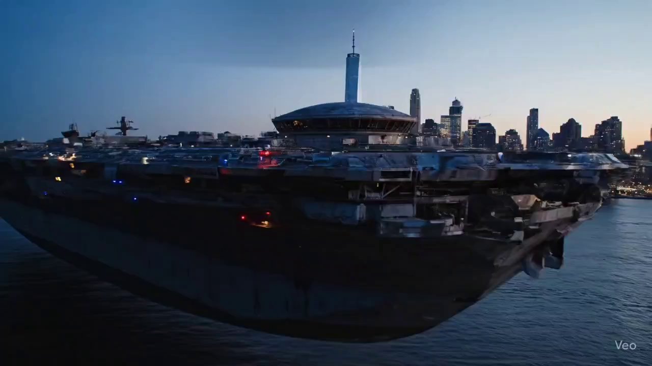 First Drift – The Arrival Over Manhattan - Veo 3 AI video prompt thumbnail