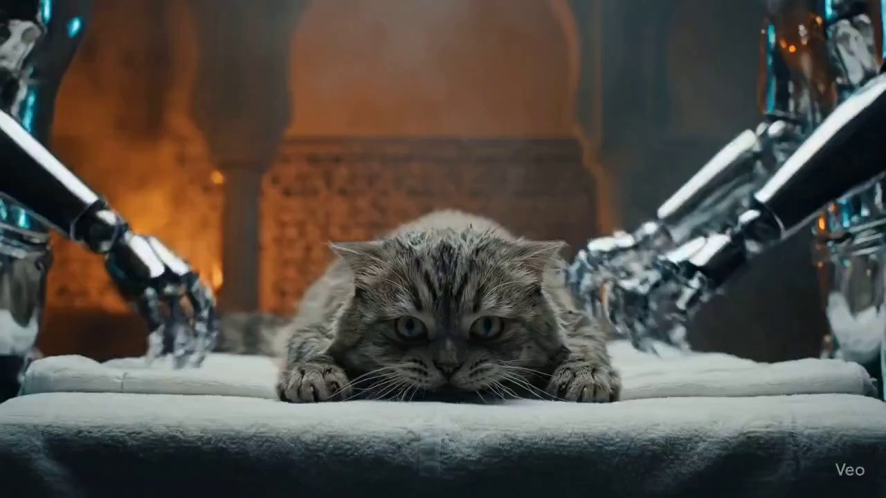 Cat's Luxurious Spa Day: Hyper-Realistic Feline Relaxation