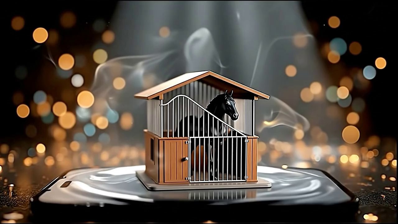 slight dolly zoom in as the stable with the horse ... - Veo 3 AI video prompt thumbnail