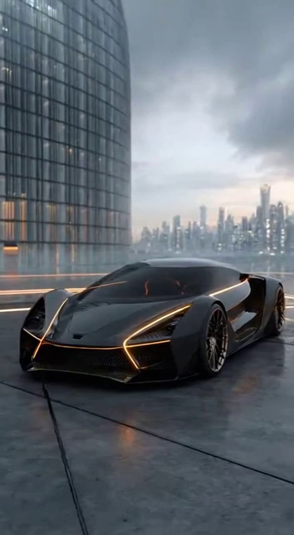 [Sora 2] **« Créer une vidéo ultra-réaliste en 4K d’une voiture futuriste inspirée d’un mélange de Lamborghin... - Veo 3 AI video prompt thumbnail