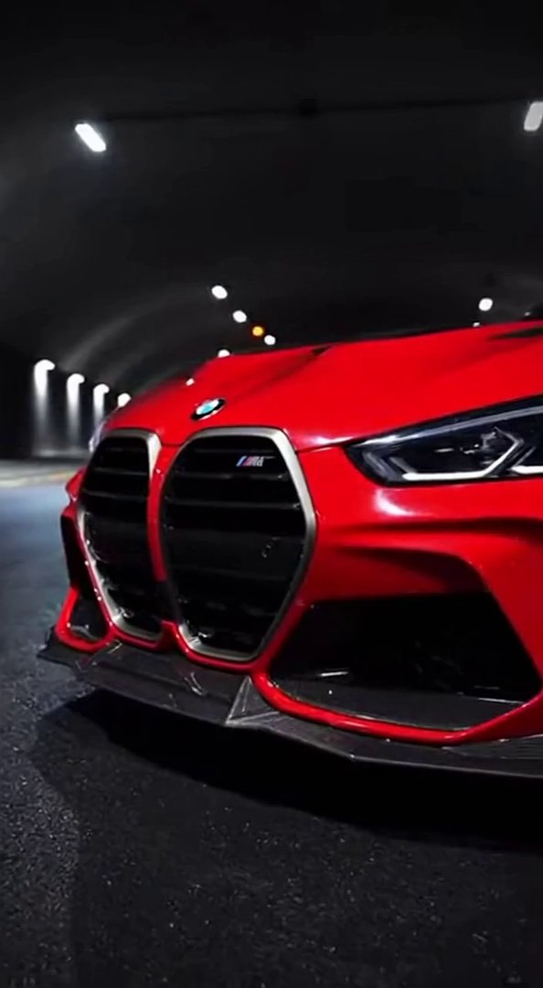 [Sora 2] “Ultra-realistic cinematic video in a dark underground tunnel at night.
A BMW M8 with a glossy red ... - Veo 3 AI video prompt thumbnail