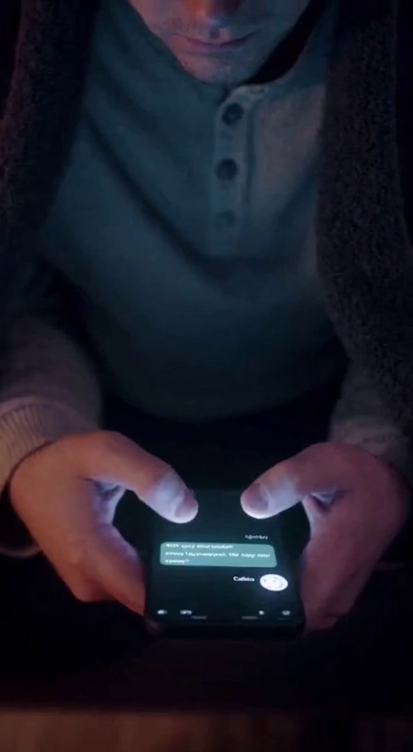 [Sora 2] {
  "shot": {
    "composition": "Close-up, 35 mm lens, focus on his hands holding the phone, Cali... - Veo 3 AI video prompt thumbnail