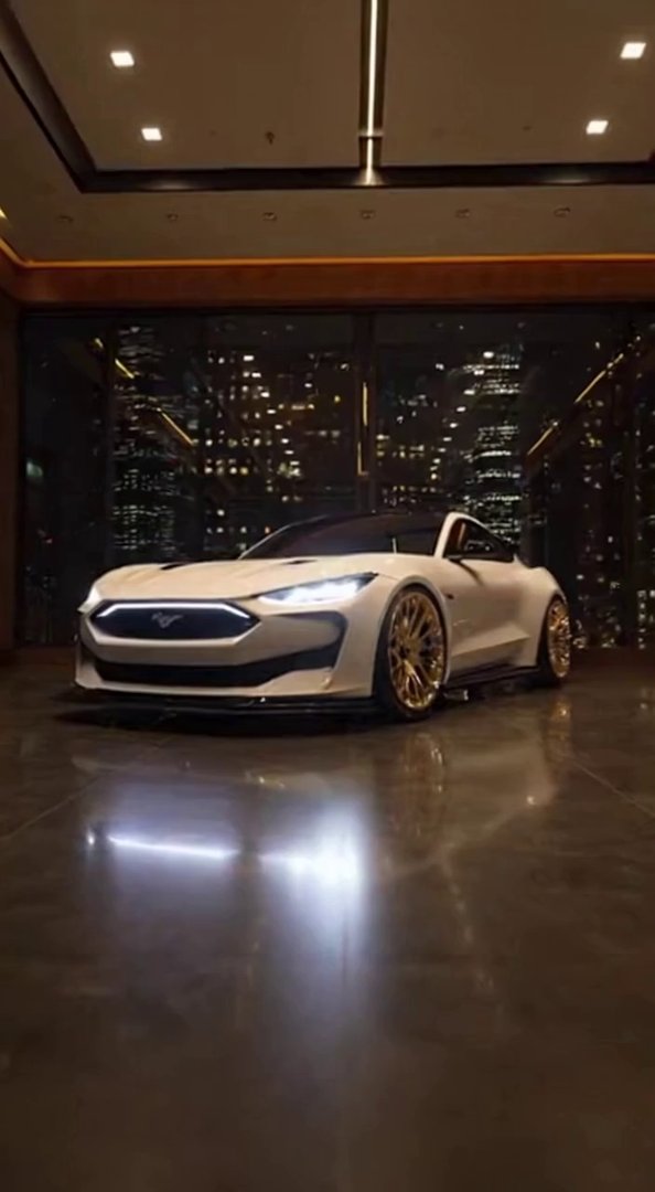 [Sora 2] Vidéo ultra réaliste de 10 secondes montrant une Ford Mustang 2026 blanche, design futuriste, équipé... - Veo 3 AI video prompt thumbnail