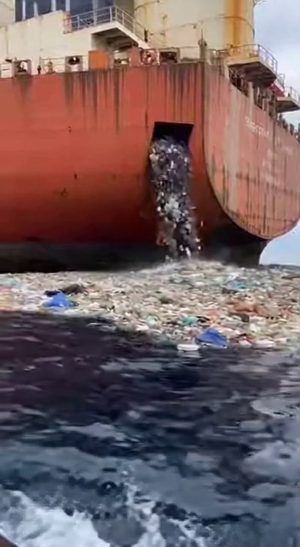 [Sora 2] {
  "prompt": "A hyperrealistic 9:16 vertical cinematic animation of a massive rusty cargo ship dum... - Veo 3 AI video prompt thumbnail