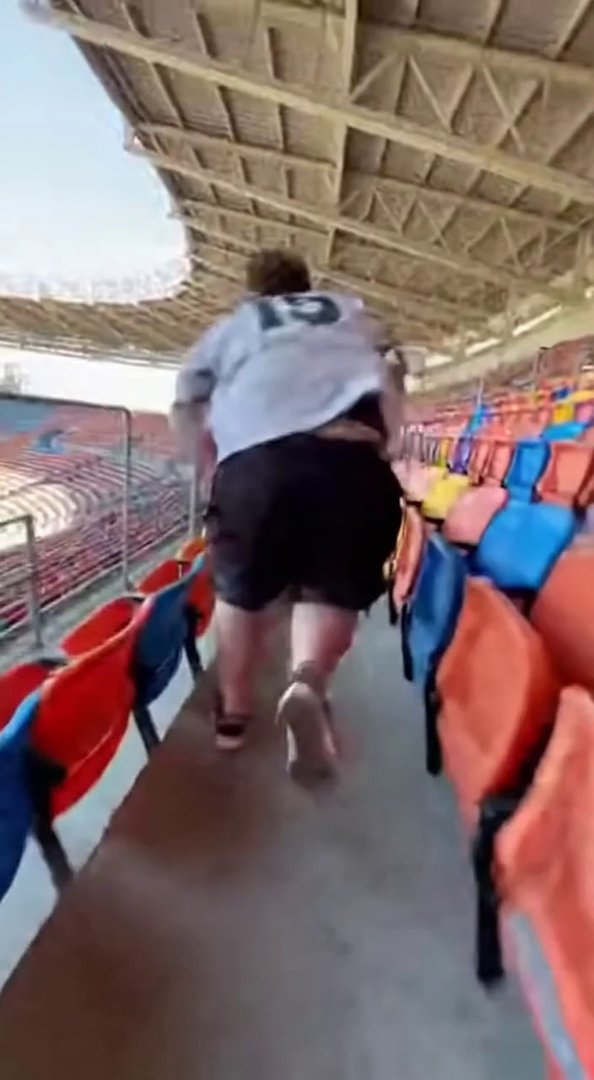 [Sora 2] {
  "prompt": "Create a 10-second hyper realistic, cinematic comedy video inside a bright daytime s... - Veo 3 AI video prompt thumbnail