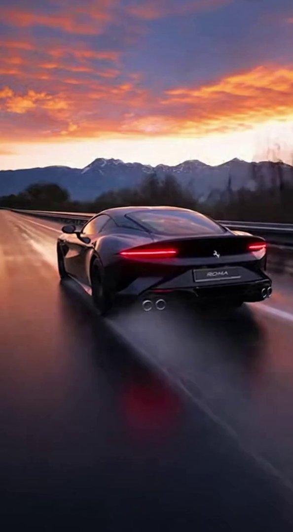 [Sora 2] « Vidéo hyper réaliste en 4K d’une Ferrari Roma 2025 noire roulant rapidement sur une autoroute moui... - Veo 3 AI video prompt thumbnail