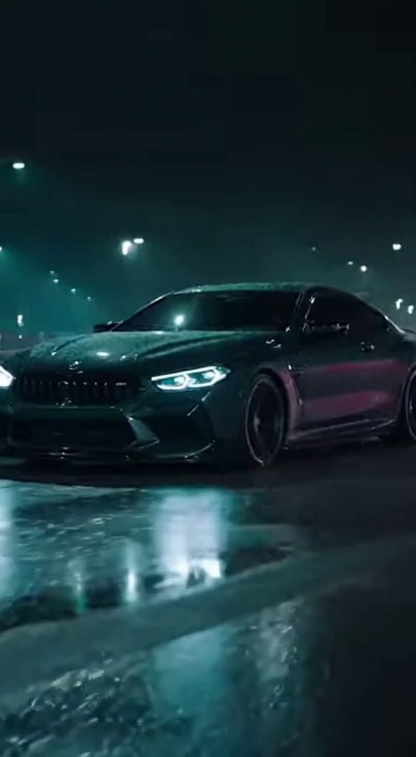 [Sora 2] **“Vidéo ultra réaliste, style créateurs auto TikTok haut de gamme. Une BMW M8 Competition 2025 noir... - Veo 3 AI video prompt thumbnail