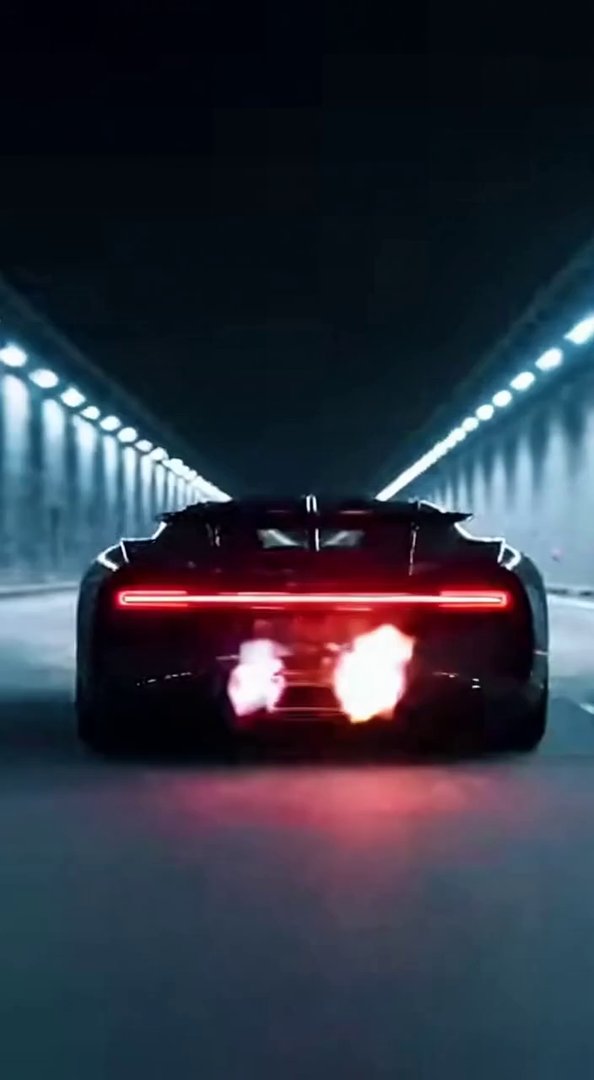 [Sora 2] « Créer une vidéo hyper réaliste 4K, style film d’action automobile, uniquement avec une Bugatti Chi... - Veo 3 AI video prompt thumbnail