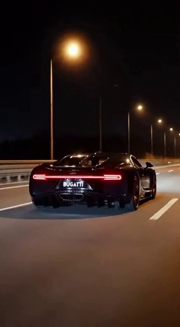 [Sora 2] Vidéo cinématographique ultra photoréaliste d’une Bugatti Chiron noire, proportions exactes, matéria... - Veo 3 AI video prompt thumbnail