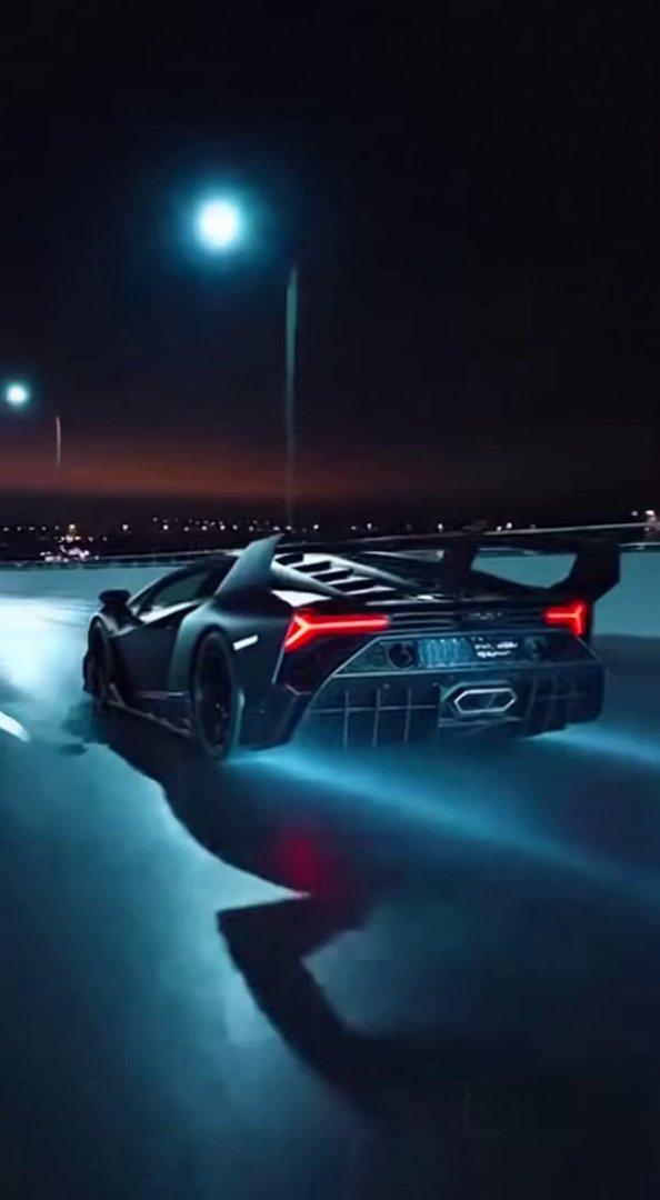 [Sora 2] Prompt :
Nighttime cinematic scene featuring a black Lamborghini Veneno Roadster on an empty highwa...