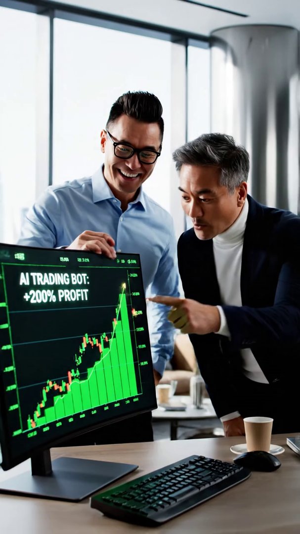 Two guys discussing about an AI Trading Bot which ...