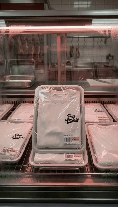 [Seedance 1.5 Pro] Crear un video hiperrealista basado en la imagen de referencia dentro de la sección de carnes de un supermercado. La escena inicia con la cámara acercándose len - Veo 3 AI video prompt thumbnail