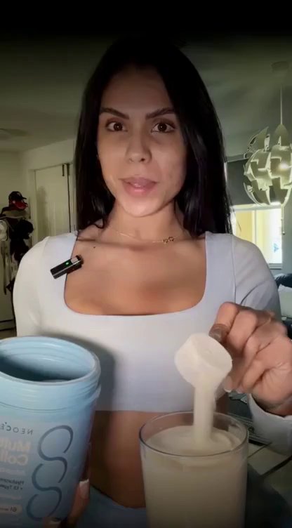 [Grok Imagine Video] Recreate a video similar to the images attached here using the following script. Change the girls face but have her be in workout attire similar to the attached